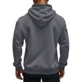 thumbnail image 4 of Dresfit Big and Tall Sweatshirts Mens Hooded Tactical Hoodies Long Sleeve Fleece Outdoor Pullover Winter Fall Zipper Lined Zip Up Sweatshirt Dark Gray M, 4 of 9
