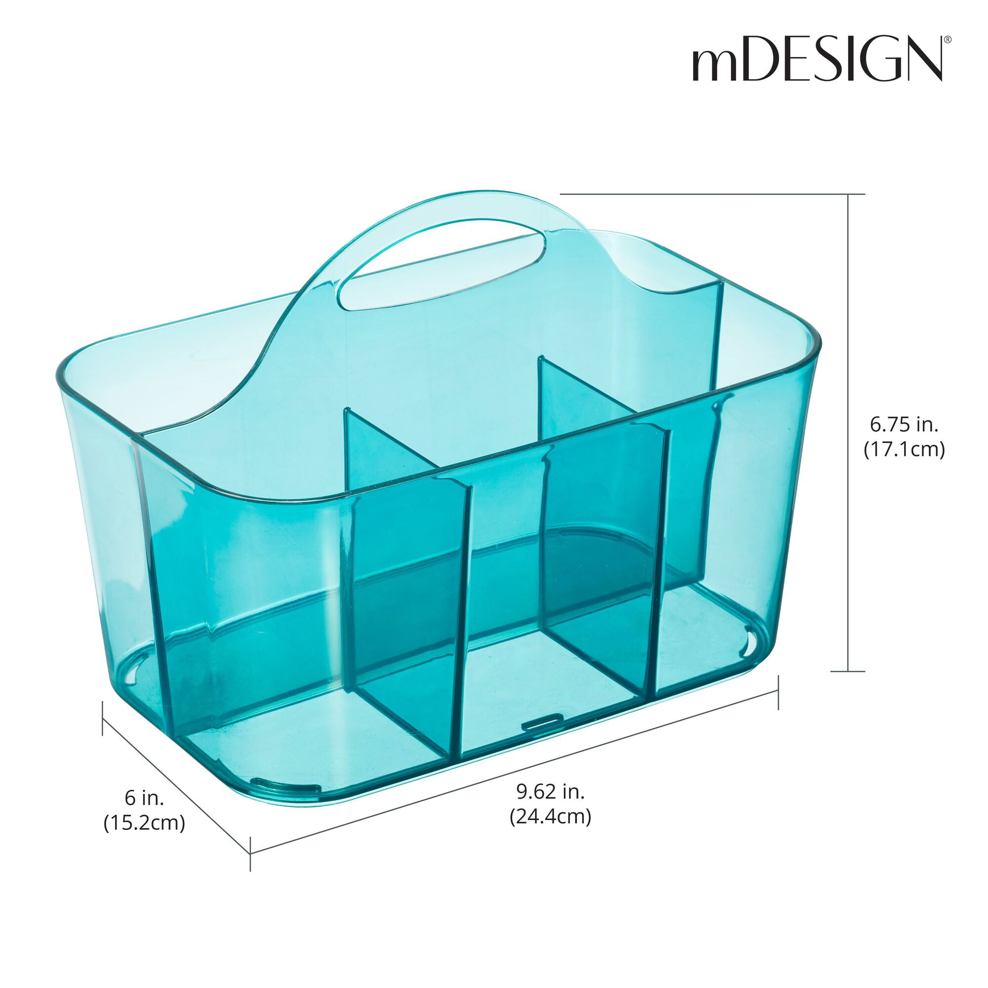 Mdesign Plastic Portable Bathroom Shower Caddy Tote With Handle, Dark Pink  Tint : Target