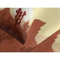 thumbnail image 4 of Ambesonne Cactus Quilted Bedspread Set 3 Pcs, Arid Country Eco Sunset, Queen Size, Yellow Brown Redwood, 4 of 5