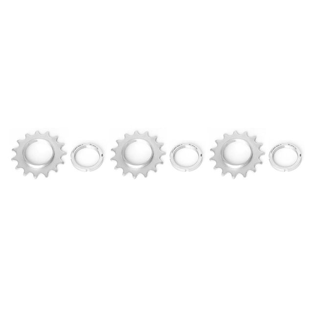 Soidarity Piñón fijo de una sola velocidad, piñón de rueda de bicicleta, anillos de bloqueo de piñón de acero al carbono, accesorios para Type1 NO1