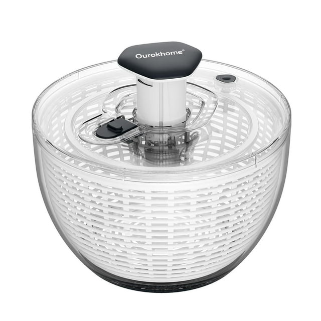 Secador de lechuga Salad Spinner Ourokhome, 6.3 L, con botón de freno