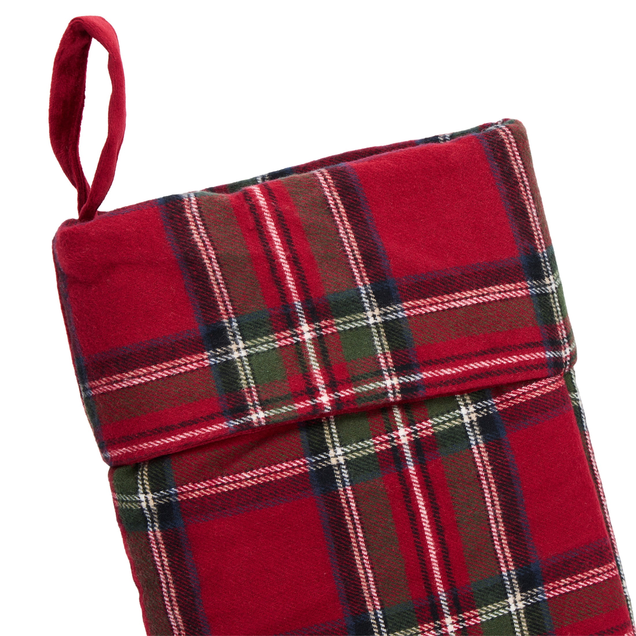 My Texas House Angie Plaid Christmas Stocking, Red, 20"