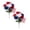 A-2Pcs, variant on 13.3" Patriotic Artificial Rose Flowers Table Centerpiece, 4th of July Red White and Blue Flower Decorations for Vase Filler, DIY Bouquet, Independence Day Home Party Supplies for Mantel Table