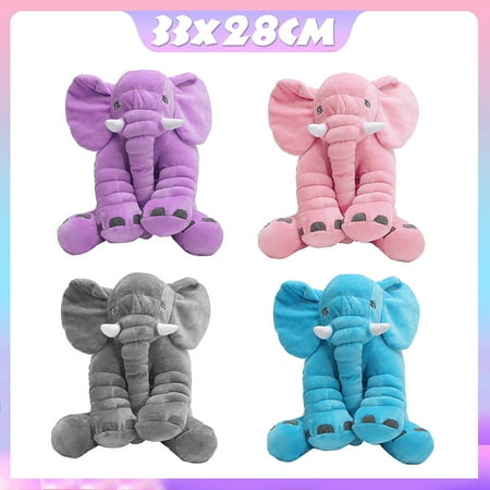 Soft Stuffed Plush Elephant Sleep Pillow Baby Kids Lumbar Cushion Lovely Cute Children Doll Toys Birthday Gift for Toddler Infant Kids (Best Stuffed Toys For Babies)