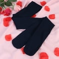 thumbnail image 5 of SENSETH Women Candy Colors Opaque Footed Socks Tights Slim Pantyhose Stockings (Navy Blue), 5 of 7