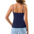 thumbnail image 4 of Wrongduck Women's Double Lined Lace Tank Top Sleeveless Fitted Cami Adjustable Strap Layering Fashion Top, 4 of 13