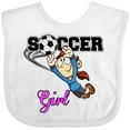 thumbnail image 3 of Inktastic Soccer Girl Goalie Girls Baby Bib, 3 of 4