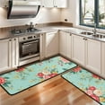 thumbnail image 3 of Kitchen Rugs Sets Of 2,Pioneer Flower Floral Print Pattern Anti Fatigue Kitchen Mat Rugs Non Slip Washable,Decorative Kitchen Floor Mats for Kitchen,Sink,Laundry,17"x47"+17"x47", 3 of 5