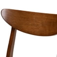 thumbnail image 6 of Baxton Studio Select 5- Piece Mid-Century Fabric Rubberwood Dining Furniture Set Light Grey/Walnut Brown, 6 of 8