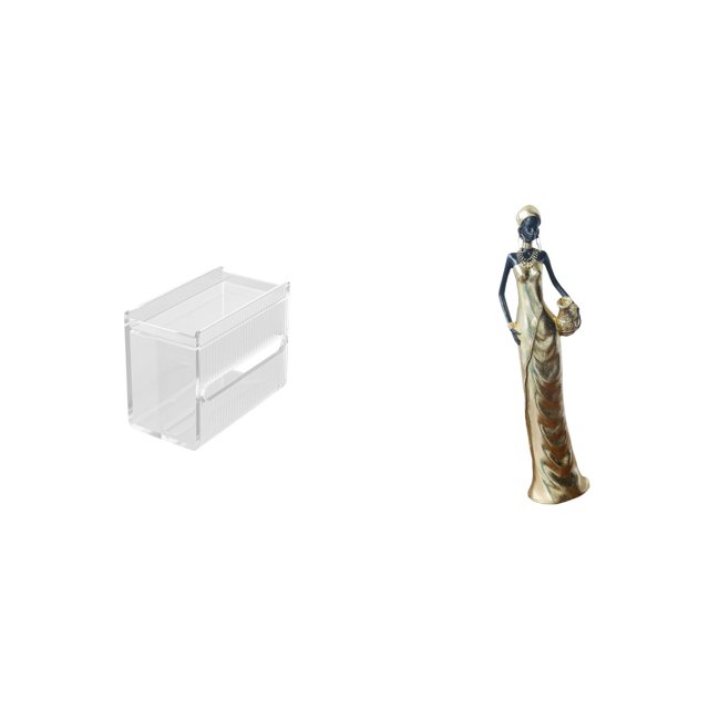 Dispensador De Pañuelos De Acrílico Moderno Y Caja De Almacenamiento Decorativa Con Escultura De Mujer Tribal Africana Para Baño, Dormitorio, Escritorio O Armario. Ideal Como Regalo De