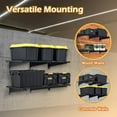 thumbnail image 5 of 2-Pack Heavy Duty Garage Wall Shelving, 24" x 48" Wall Mounted Storage Racks, 700 Lbs Total Load Capacity, Black Garage Storage Shelves, 5 of 6