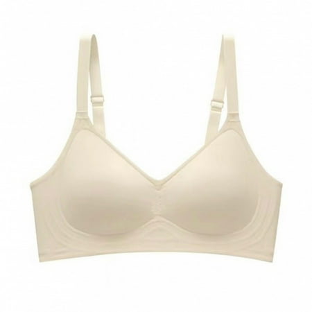 fheaev Wireless Bra For Women No Underwire Push Up Bra Full Coverage Comfortable Soft T-Shirt Bra With Adjustable Shoulder Strap Everyday Bras Regular Bras Minimizer Bras