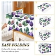 thumbnail image 4 of Foldable Fabric Storage Bin With Handle Collapsible Basket Box Storage With Lid Organizer Figs with Leaves, 4 of 7