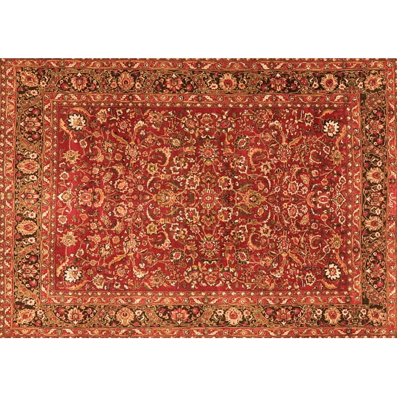 Ahgly Company Indoor Rectangle Persian Orange Traditional Area Rugs, 7' x 10'