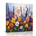 thumbnail image 2 of Canvas Wall Art Spring Florals Canvas Art Print Vintage Lavender Oil Painting Floral Pictures Wall Decor for Living Room Bedroom Artwork Decorations Stretched Framed Ready to Hang 10"x10", 2 of 9