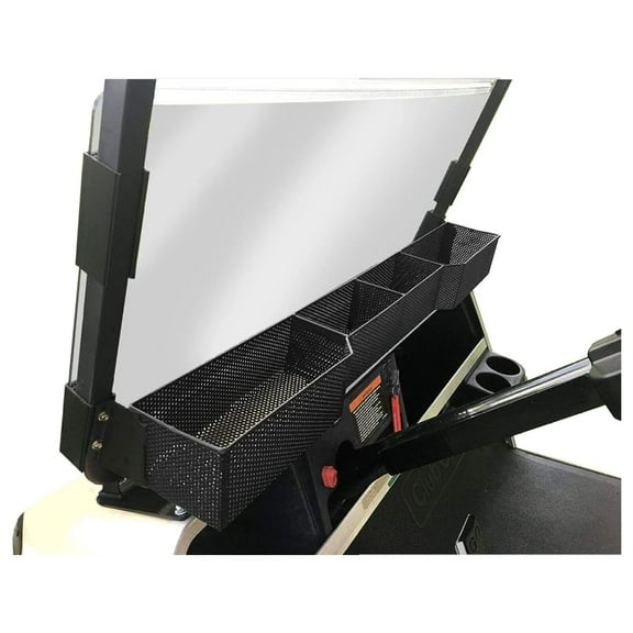 Huskey Golf Cart Front Basket Storage Basket Basket Compatible W/EZGO TXT/RXV,Club Car DS (2000.5 ) Precedent/Tempo/Onward, G29 Drive2 2007  One Piece Solid Design & Larger Compartments