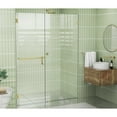thumbnail image 3 of Glass Warehouse  78" x 57.75" Frameless Towel Bar Shower Door - Wall Hinge Polished Brass Brass Finish, 3 of 5