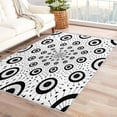 thumbnail image 2 of Black White Boho Area Rugs, Modern Geometric Rugs 4x6 Living Room, Carpet Soft Non Slip Washable, Abstract Geometric Carpets for Bedroom, with Non Slip Backing Washable Fluffy Super Soft Indoor Rugs, 2 of 7