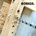 thumbnail image 4 of SOMADA 1-inch x 8-inch Auger Drill Bit for Wood, Hex Shank 3/8-inch, Ship Auger Long Drill Bit for Soft and Hard Wood, Plastic, Drywall and Composite Materials, 4 of 7