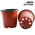 thumbnail image 1 of 50 Pcs Plastic Nursery Pot Double Color Plant Seedling Holder Raising Nutrition Block Pots New, 1 of 9