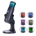 thumbnail image 4 of Microphone USB Condenser Microphone Tabletop Desktop RGB Microphone with Stand Computer PC Plug & Play Microphone with Colorful Lights Volume Control Headphone Connection for Audio, 4 of 7