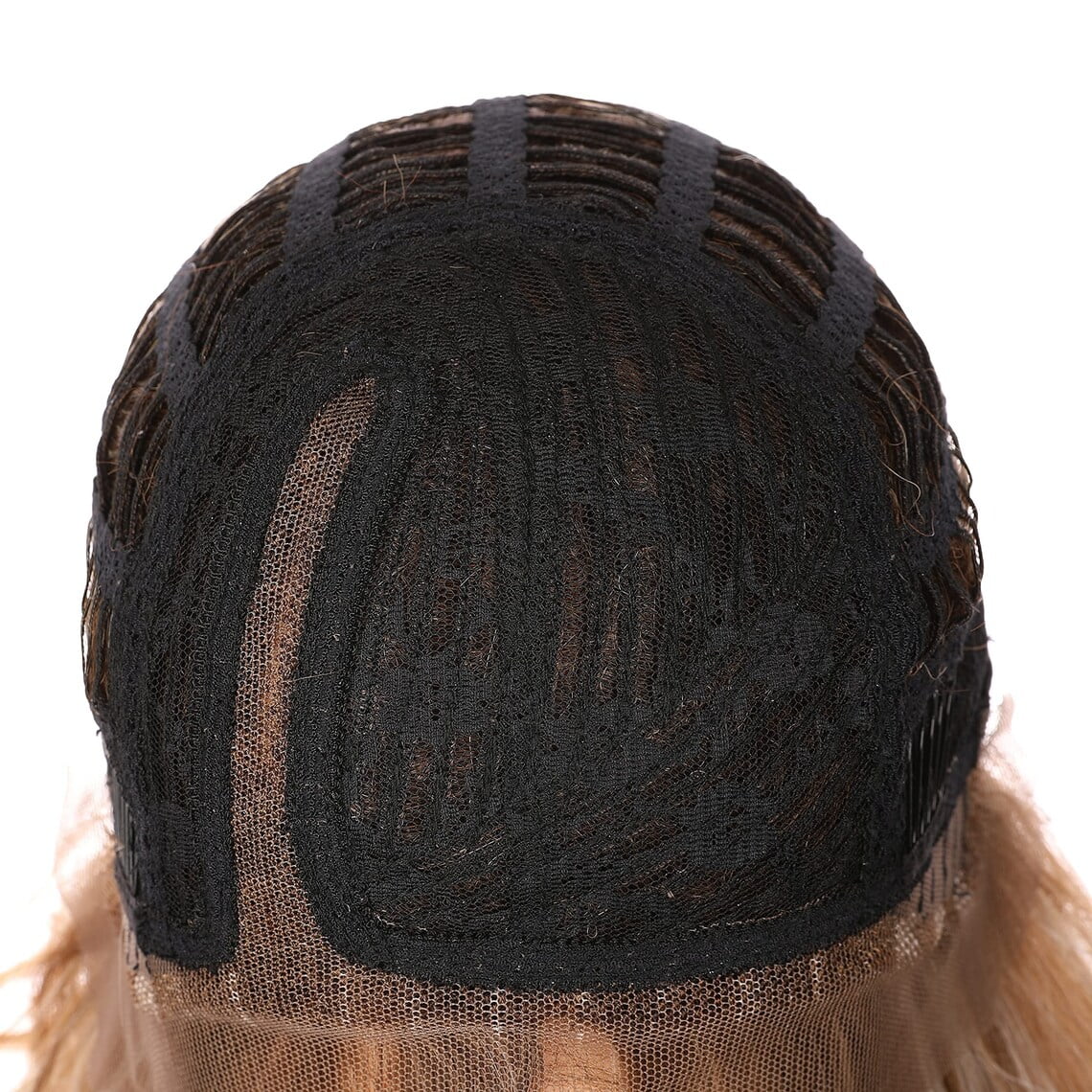 Onedor Shoulder Length Side Part Lace Front Short Wavy Hair Bob Wigs for Women (Light Brown Evenly Blended with Dark Natural Blonde)