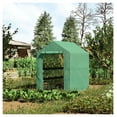 thumbnail image 2 of Walk-In Greenhouse 7x5x6 ft - Portable Plant Grow House with Shelves - Green PE Cover Steel Frame - Vegetable Herb Flower Garden Hothouse, 2 of 9