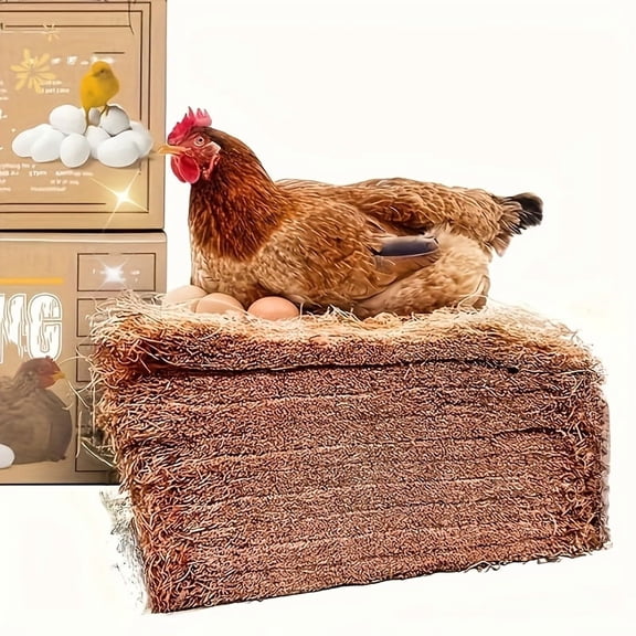 6 Nest Pads, 11.8 Inches Square, Quality Soft Absorbent Hen Pads, Domestic Poultry House Mattresses, Laying Hen Supplies