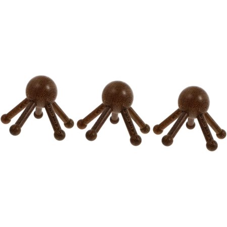 3 Pcs Five Massager Tools Manual Scalp Massagers Handheld Massagers Wooden Head Scratcher Wood Head Scrubber Wooden Head Massager Wood Head Massager Head Massager Hand Tools