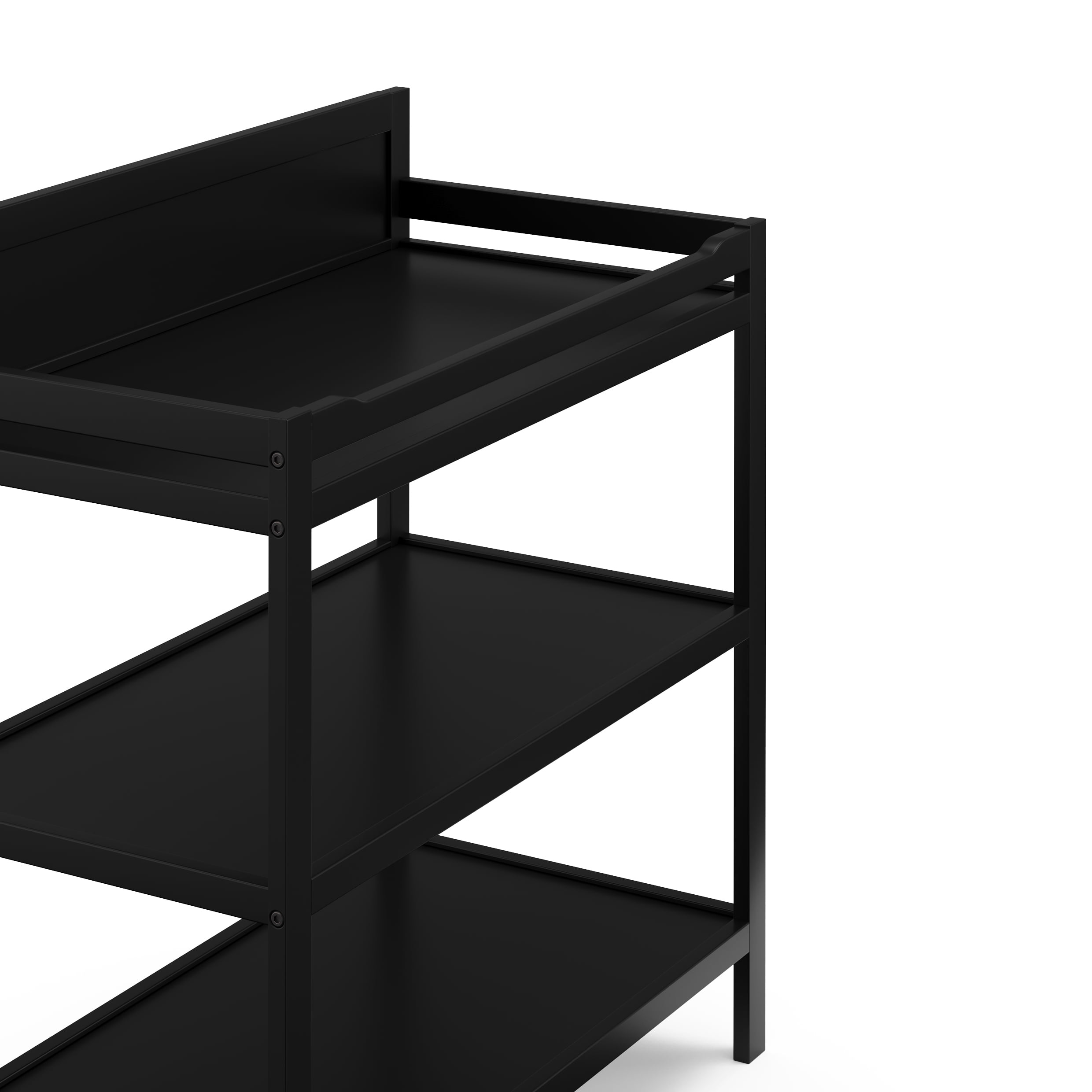 Storkcraft Alpine Infant Changing Table with Changing Pad, Black