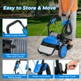 thumbnail image 5 of Spaco 2300 PSI 1.8 GPM Electric Pressure Washer, Versatile Washer with Wheels and 5 Quick Connect Nozzles,Blue, 5 of 9