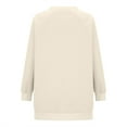 thumbnail image 5 of XFLWAM Sweatshirt for Women Casual Solid Color Crewneck Long Sleeve Basic Tunic Tops Loose Fit Pullover Tee Shirt Beige M, 5 of 6