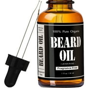 Leven Rose Beard oil, Fragrance Free, 100% Pure, organic ingredients, 1 fl oz
