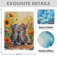 thumbnail image 3 of Diamond Art Kit for Adults, Kittens In Vibrant Flower Garden Diamond Painting for Adults Beginners, 5D DIY Diamond Art Painting Kits, Colorful Diamond Painting Craft for Home Decor 12x16, 3 of 7