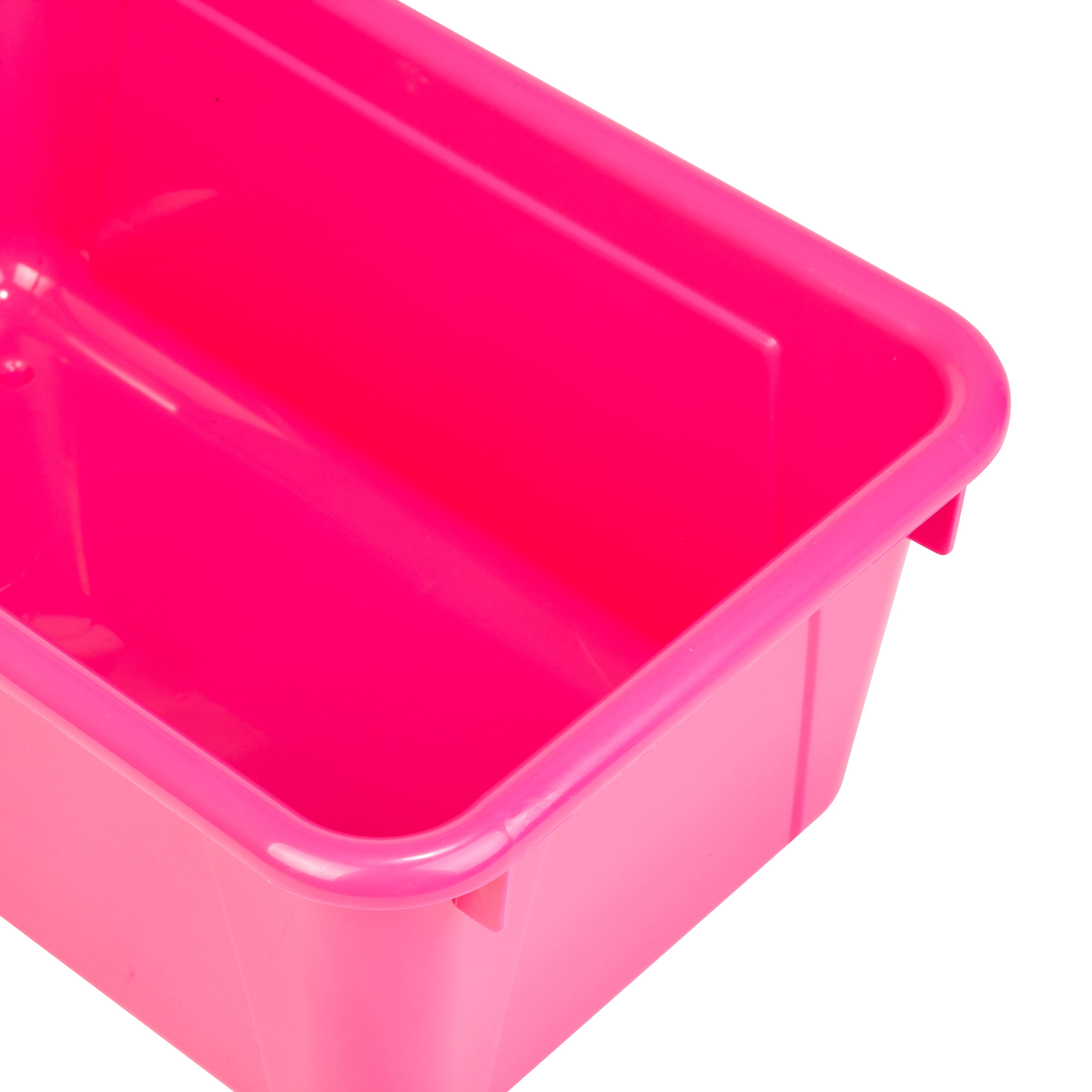 Pink Small Plastic Storage Bin 6 Pack - by TCR