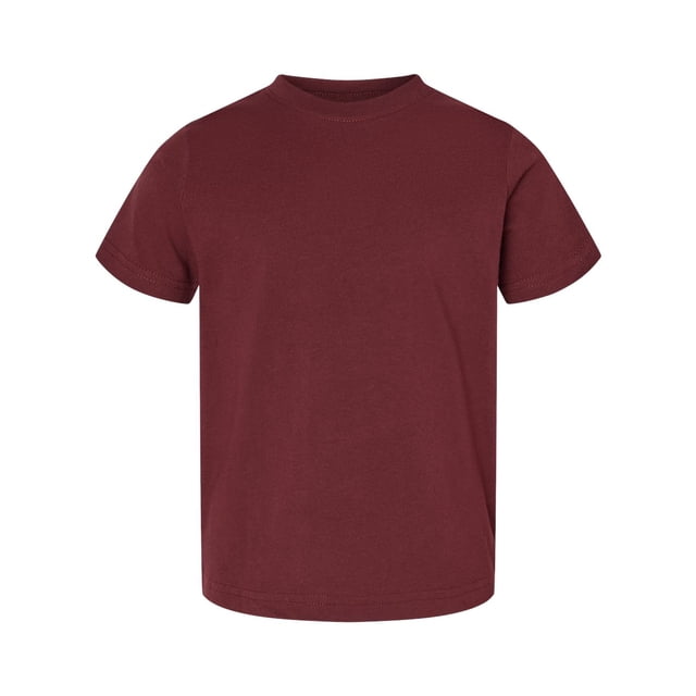 Rabbit Skins Toddler Fine Jersey Tee, 4T, Maroon