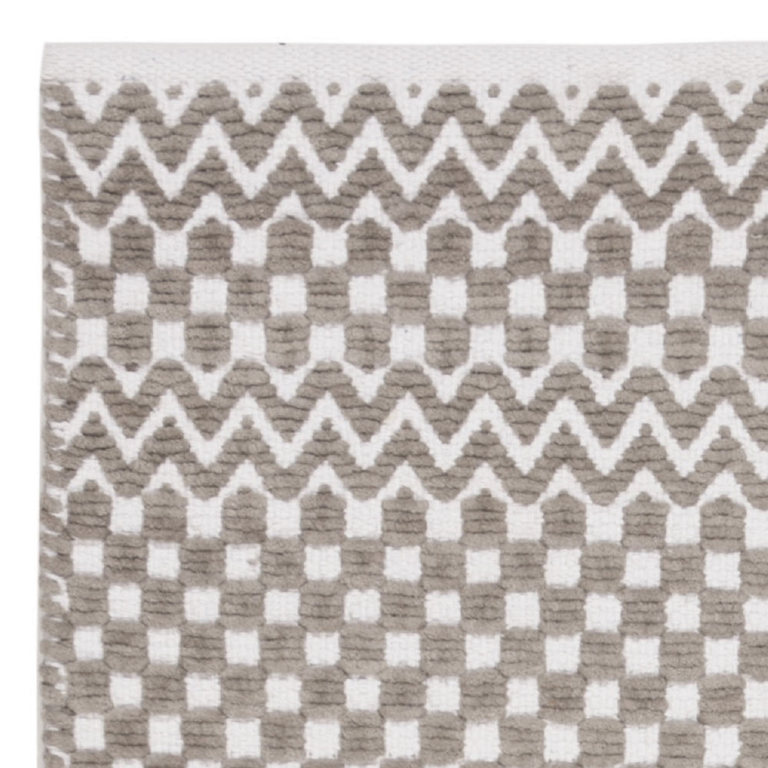 SAFAVIEH Boston Peter Geometric Cotton Area Rug, Taupe, 4' x 6'