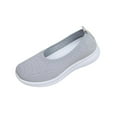 thumbnail image 2 of Miluxas Womens Walking Shoes：Round Toe Mesh Sneakers：Comfortable Classic Casual Breathable Lightweight Loafers Flats Gray 8.5(41), 2 of 7