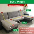 thumbnail image 3 of Solid Color Elastic Sofa Covers For Living Room Spandex Sectional Corner Sofa Slipcovers Couch Chair Cover, 3 of 7