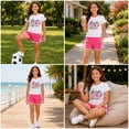 thumbnail image 3 of Real Love Girls Shorts Set - 2 Piece Stylish Knitted Short Sleeve Graphic Tees and Shorts for Girls, 3 of 7