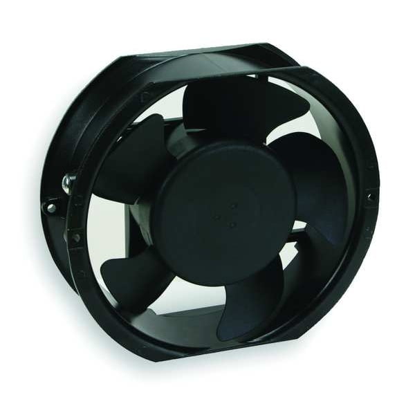 Axial Fan, Round, 115V AC, 1 Phase, Aluminum, 5 15/16 in W. 2RTK7