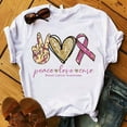thumbnail image 2 of IROINNID Breast Cancer T-Shirt for Women Breast Cancer Awareness Comfy Letter Printed Shirt T-Shirt Short Sleeve Tops,Pink, 2 of 7