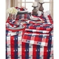 thumbnail image 4 of Saro Lifestyle Patriotic Plaid & Star Design Table Tablecloth, 4 of 5
