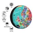 thumbnail image 4 of Naloa Cartoon Map Of Europe PVC Leather Spare Tire Wheel Cover for Car Truck SUV Camper Trailer Universal Fit many size16 inch, 4 of 6