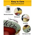 thumbnail image 3 of nqOlkjepod Retro Rooster Round Tablecloth, Fitted Table Cover with Elastic for 45"-54" Round Tables, Sunflower Watercolor Animals Table Cloth Outdoor Indoor Dinning Party Waterproof Tablecloths, 3 of 6