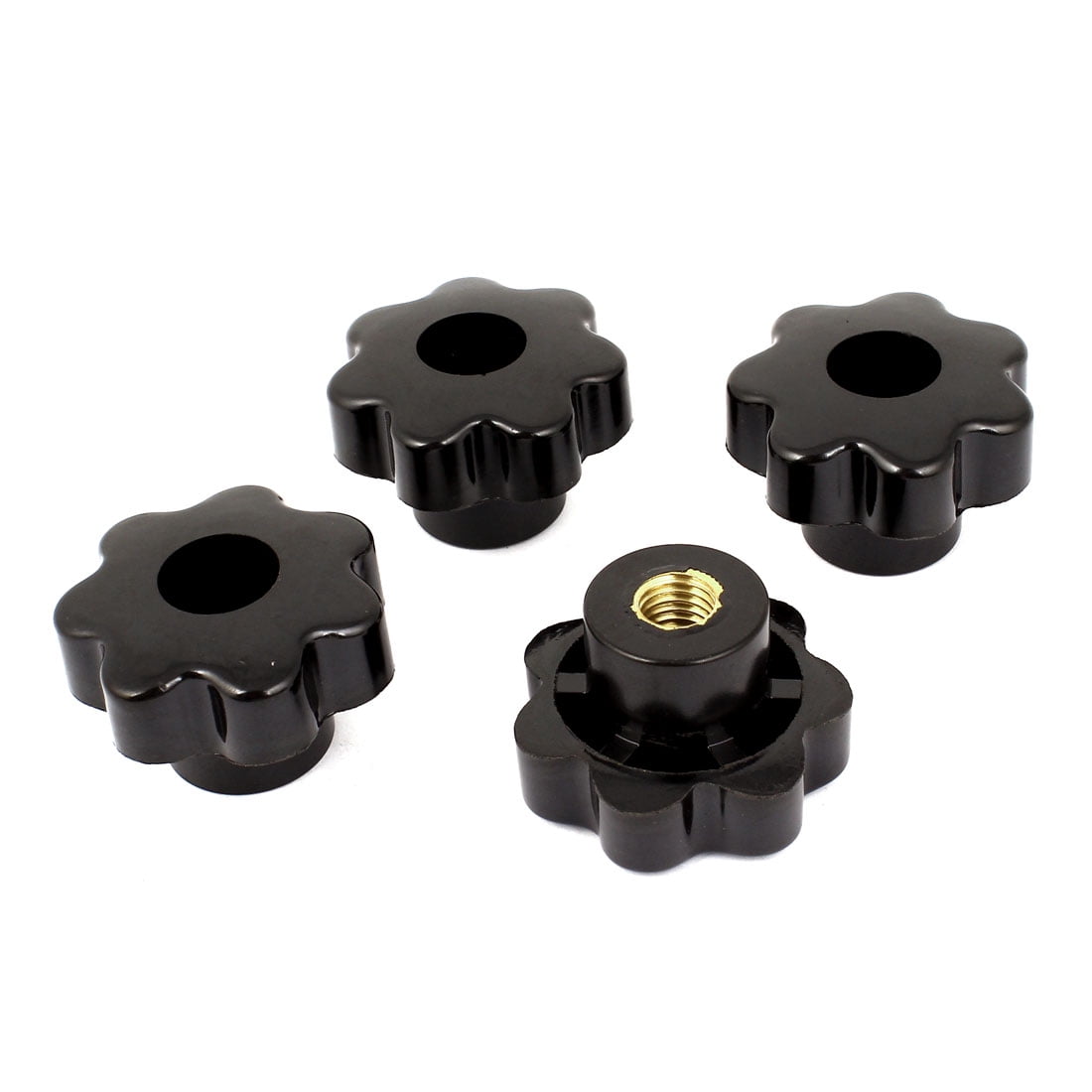 Uxcell Black Replacement M12 x 50mm Female Threaded Knurled Clamping