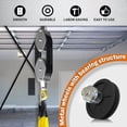 thumbnail image 3 of Upgraded Rope Hoist Pulley System, 4400LBS Block and Tackle with 304 Stainless Steel Shackle 2PCS Lift Sling, 8:1 Power 65ft Heavy Duty Pulley Block for Lifting Garage Warehouses Building, 3 of 6