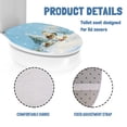 thumbnail image 6 of ZIATUBLE Xmas Snowman Toilet Lid Dust Cover Snowflake Toilet Seat Lid Covers Elongated Toilet Seat Lid Cover Oval Toilet Cover Caps Fits Most Round Elongated and Oblong Lids, 6 of 6