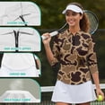 thumbnail image 5 of Garronmavis Duck Camo Women's Golf Shirt and Sun Visor Hat Set Adjustable Fashion Baseball Golf Cap Golf Tennis Shirts Breathable Fabric 4-Way Stretch for Camping Fishing Music Festival, 5 of 7