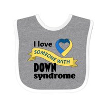 Inktastic I Love Someone with Down Syndrome Boys or Girls Baby Bib